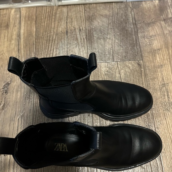 Zara, black chunky lug boot, size 38 - Picture 3 of 5